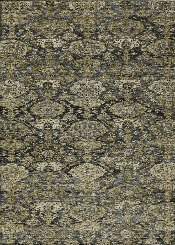 Piper Looms Chantille Damask ACN1084 Charcoal Machine Washable Area Rug main image