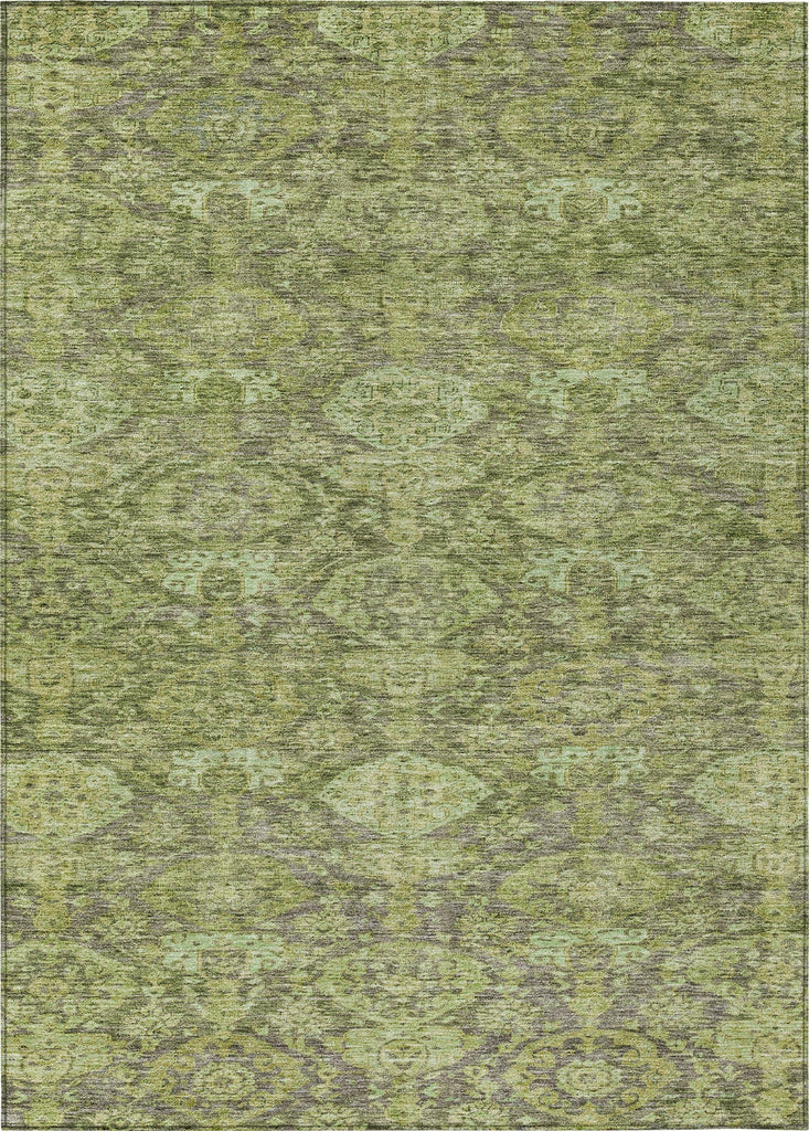 Piper Looms Chantille Damask ACN1084 Green Machine Washable Area Rug main image