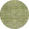 Piper Looms Chantille Damask ACN1084 Green Machine Washable Area Rug Round Main Image