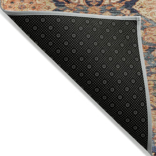 Piper Looms Chantille Damask ACN1084 Terracotta Machine Washable Area Rug Backing Image