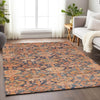 Piper Looms Chantille Damask ACN1084 Terracotta Machine Washable Area Rug Lifestyle Image Feature