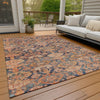 Piper Looms Chantille Damask ACN1084 Terracotta Machine Washable Area Rug Outdoor Lifestyle Image Feature