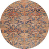 Piper Looms Chantille Damask ACN1084 Terracotta Machine Washable Area Rug Round Main Image
