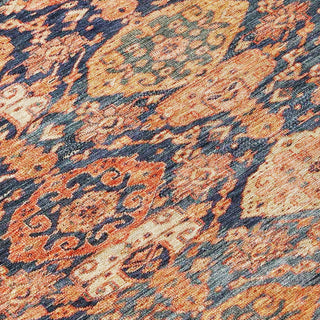 Piper Looms Chantille Damask ACN1084 Terracotta Machine Washable Area Rug Swatch Image