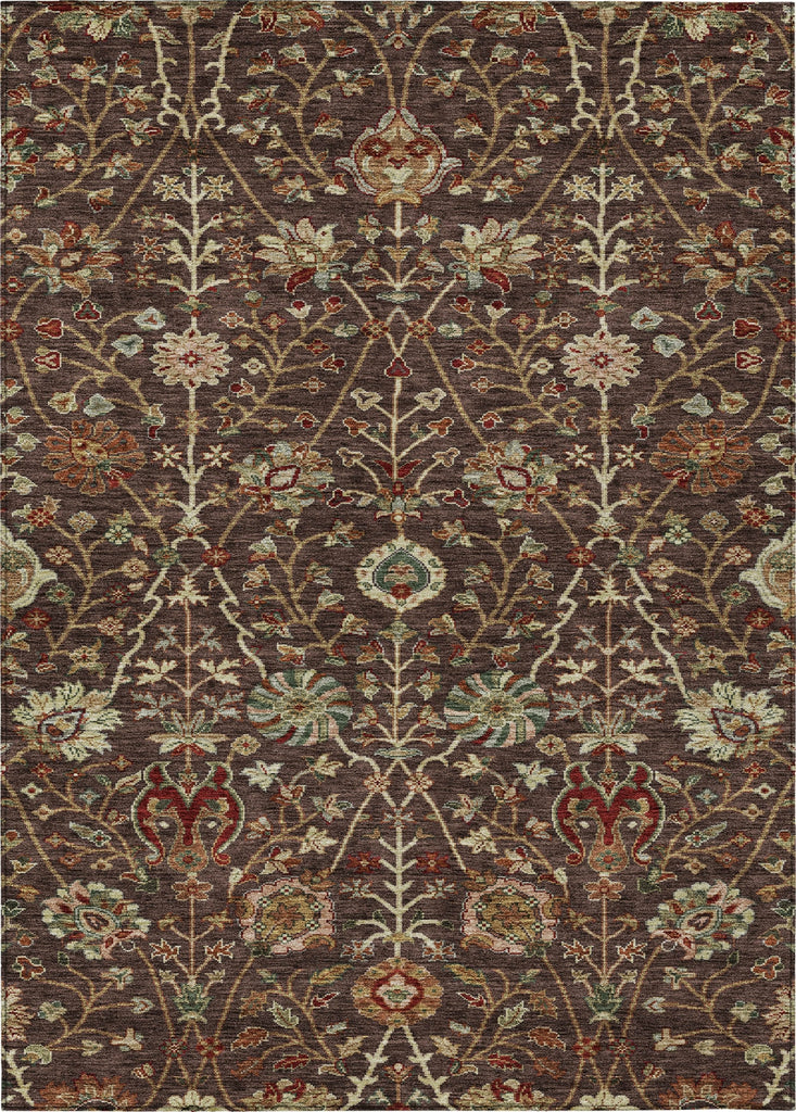 Piper Looms Chantille Floral ACN1085 Chocolate Machine Washable Area Rug main image