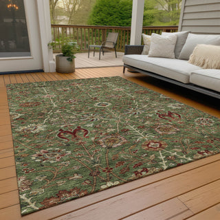 Piper Looms Chantille Floral ACN1085 Fern Machine Washable Area Rug Outdoor Lifestyle Image Feature