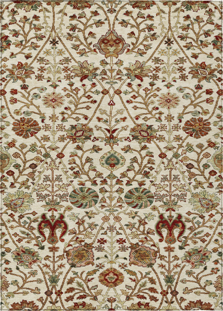 Piper Looms Chantille Floral ACN1085 Ivory Machine Washable Area Rug main image