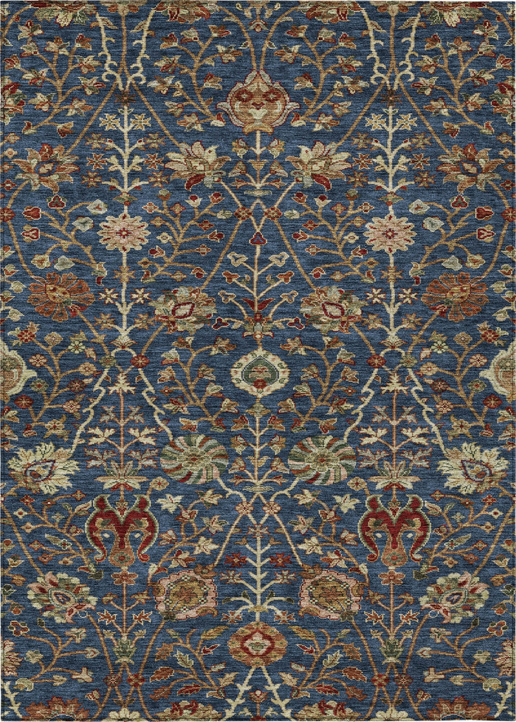 Piper Looms Chantille Floral ACN1085 Navy Machine Washable Area Rug main image