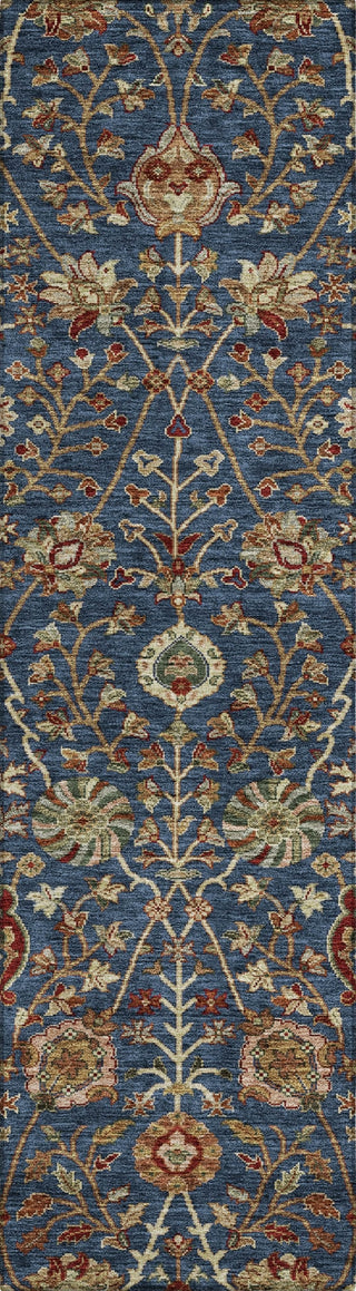 Piper Looms Chantille Floral ACN1085 Navy Machine Washable Area Rug Runner Main Image