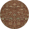 Piper Looms Chantille Floral ACN1085 Paprika Machine Washable Area Rug Round Main Image