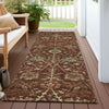 Piper Looms Chantille Floral ACN1085 Paprika Machine Washable Area Rug Runner Outdoor Lifestyle Image Feature