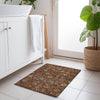 Piper Looms Chantille Floral ACN1085 Paprika Machine Washable Area Rug Scatter Lifestyle Image Feature