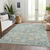 Piper Looms Chantille Floral ACN1086 Sky Machine Washable Area Rug Lifestyle Image Feature