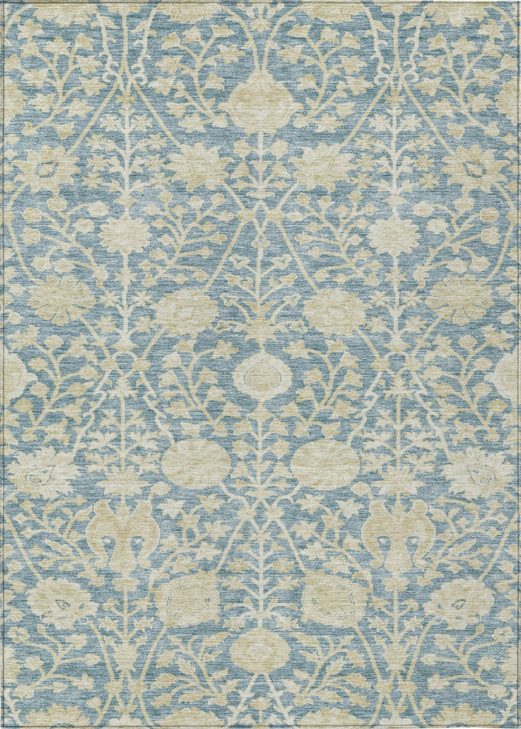 Piper Looms Chantille Floral ACN1086 Sky Machine Washable Area Rug main image