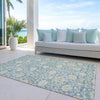 Piper Looms Chantille Floral ACN1086 Sky Machine Washable Area Rug Outdoor Lifestyle Image Feature