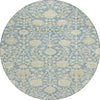 Piper Looms Chantille Floral ACN1086 Sky Machine Washable Area Rug Round Main Image