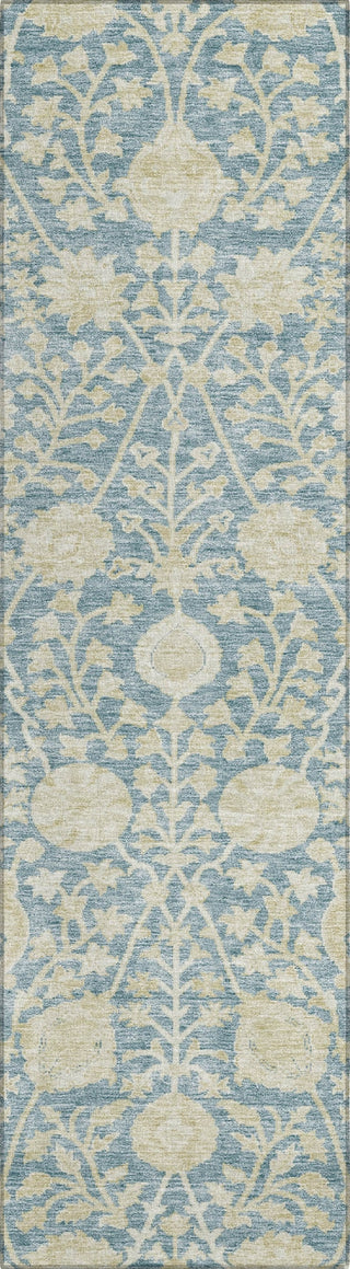 Piper Looms Chantille Floral ACN1086 Sky Machine Washable Area Rug Runner Main Image