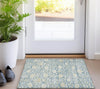 Piper Looms Chantille Floral ACN1086 Sky Machine Washable Area Rug Scatter Lifestyle Image Feature
