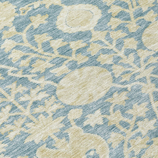 Piper Looms Chantille Floral ACN1086 Sky Machine Washable Area Rug Swatch Image