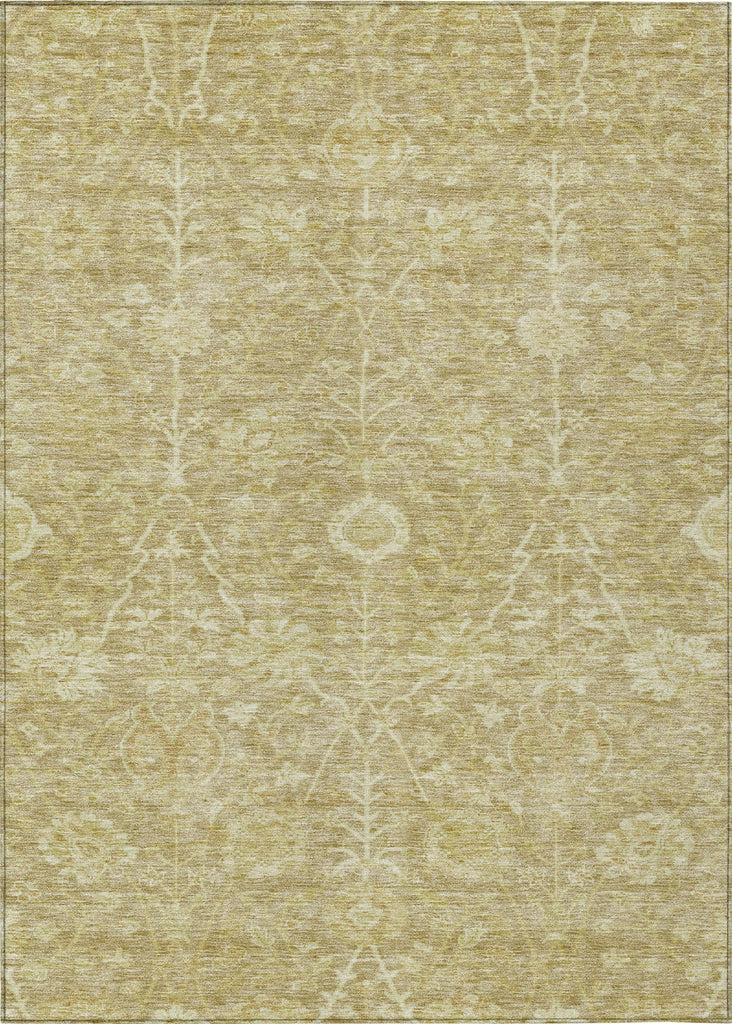 Piper Looms Chantille Floral ACN1086 Tan Machine Washable Area Rug main image