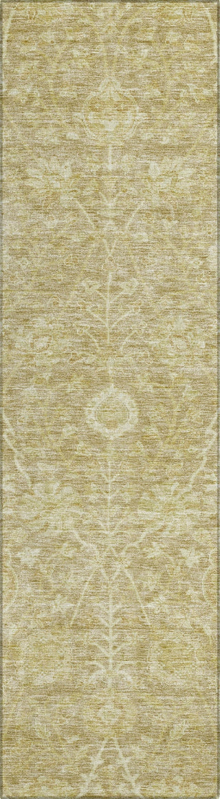 Piper Looms Chantille Floral ACN1086 Tan Machine Washable Area Rug Runner Main Image