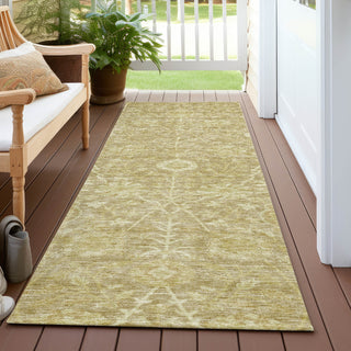 Piper Looms Chantille Floral ACN1086 Tan Machine Washable Area Rug Runner Outdoor Lifestyle Image Feature