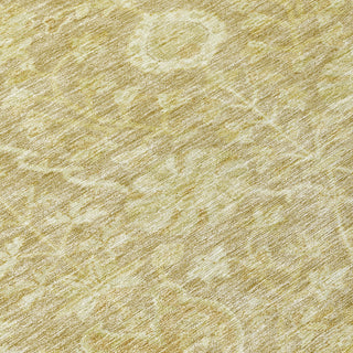 Piper Looms Chantille Floral ACN1086 Tan Machine Washable Area Rug Swatch Image