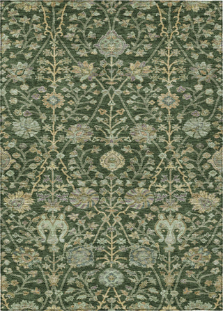 Piper Looms Chantille Floral ACN1087 Green Machine Washable Area Rug main image