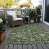 Piper Looms Chantille Floral ACN1087 Green Machine Washable Area Rug Outdoor Lifestyle Image Feature