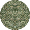 Piper Looms Chantille Floral ACN1087 Green Machine Washable Area Rug Round Main Image