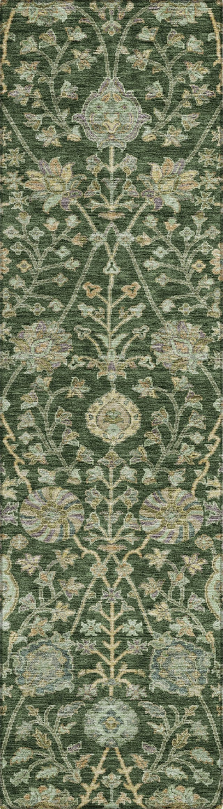 Piper Looms Chantille Floral ACN1087 Green Machine Washable Area Rug Runner Main Image