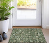 Piper Looms Chantille Floral ACN1087 Green Machine Washable Area Rug Scatter Lifestyle Image Feature