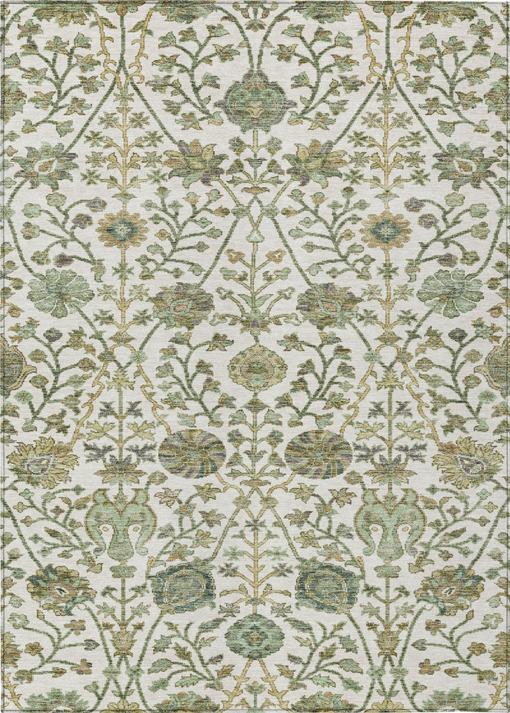 Piper Looms Chantille Floral ACN1087 Ivory Machine Washable Area Rug main image