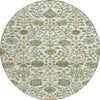 Piper Looms Chantille Floral ACN1087 Ivory Machine Washable Area Rug Round Main Image