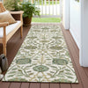 Piper Looms Chantille Floral ACN1087 Ivory Machine Washable Area Rug Runner Outdoor Lifestyle Image Feature