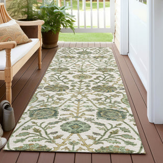 Piper Looms Chantille Floral ACN1087 Ivory Machine Washable Area Rug Runner Outdoor Lifestyle Image Feature