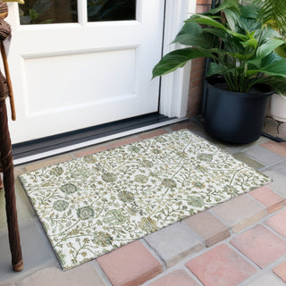 Piper Looms Chantille Floral ACN1087 Ivory Machine Washable Area Rug Scatter Outdoor Lifestyle Image Feature