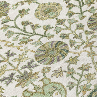 Piper Looms Chantille Floral ACN1087 Ivory Machine Washable Area Rug Swatch Image
