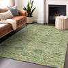 Piper Looms Chantille Floral ACN1087 Mint Machine Washable Area Rug Lifestyle Image Feature