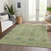 Piper Looms Chantille Floral ACN1087 Mint Machine Washable Area Rug Lifestyle Image Feature