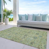 Piper Looms Chantille Floral ACN1087 Mint Machine Washable Area Rug Outdoor Lifestyle Image Feature