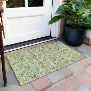 Piper Looms Chantille Floral ACN1087 Mint Machine Washable Area Rug Scatter Outdoor Lifestyle Image Feature