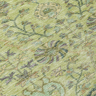 Piper Looms Chantille Floral ACN1087 Mint Machine Washable Area Rug Swatch Image