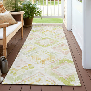 Piper Looms Chantille Geometric ACN1088 Pink Machine Washable Area Rug Runner Outdoor Lifestyle Image Feature