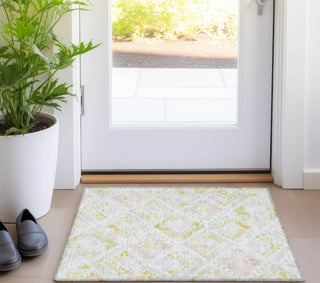 Piper Looms Chantille Geometric ACN1088 Pink Machine Washable Area Rug Scatter Lifestyle Image Feature