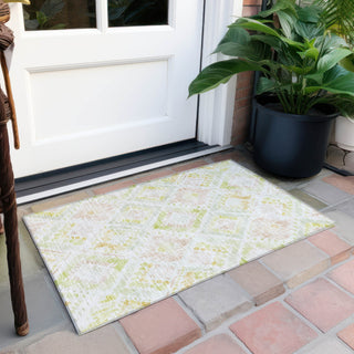 Piper Looms Chantille Geometric ACN1088 Pink Machine Washable Area Rug Scatter Outdoor Lifestyle Image Feature
