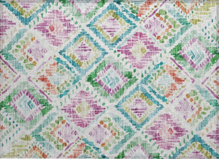 Piper Looms Chantille Geometric ACN1088 Teal Machine Washable Area Rug Scatter Main Image