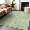 Piper Looms Chantille Damask ACN1089 Aloe Machine Washable Area Rug Lifestyle Image Feature