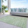 Piper Looms Chantille Damask ACN1089 Aloe Machine Washable Area Rug Outdoor Lifestyle Image Feature