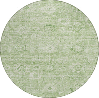 Piper Looms Chantille Damask ACN1089 Aloe Machine Washable Area Rug Round Main Image